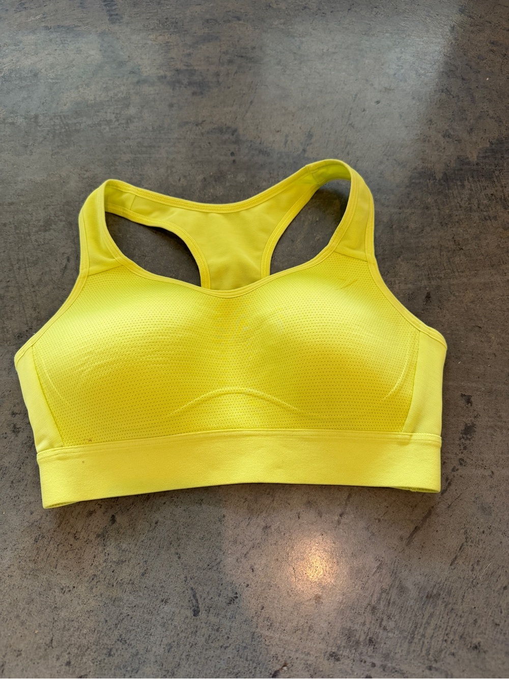 Gymshark Yellow lightweight high support training Racerback Sports Bra